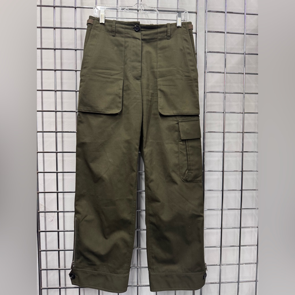 Helmut Lang Patch Pocket' Dark Olive Cargo Pants Size 4 ,29” Inseam